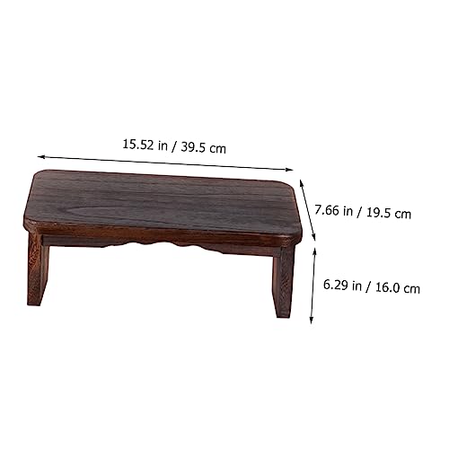 Abaodam Wood Meditation Stool for Zen Practice Non-Skid Kneeling Chair Cushion Portable Folding Buddhist Seat for Home and Tea Ceremony