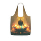 Yoga Meditation (4) For Foldable Shopping Bag, Washable Storage Tote For Work And Travel