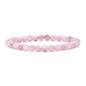 Justinstones Gem Semi Precious Gemstone 6mm Round Beads Stretch Bracelet 6.5 Inch Unisex - color: Kunzite