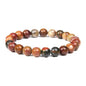 Elm City Direct 8mm Natural Stone Beaded Bracelet – Unisex Crystal Stretch Bracelets for Men & Women, Chakra & Healing Jewelry, Gift-Ready Beaded Bracelets - color: Egg Stone