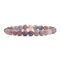 Justinstones Gem Semi Precious Gemstone 8mm Round Beads Stretch Bracelet 7 Inch Unisex - color: Pink Tourmaline
