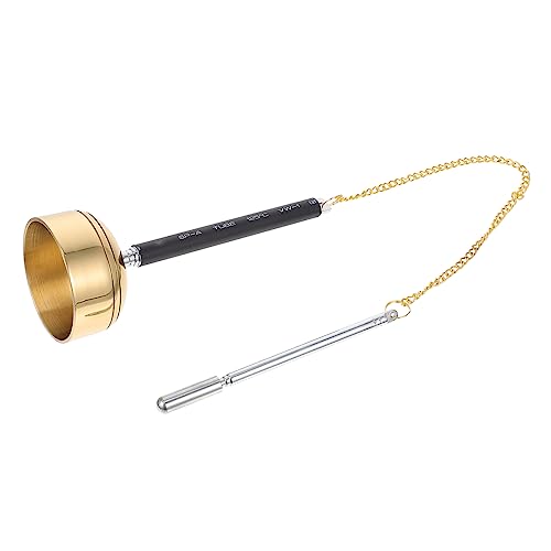 LIOOBO 1pc Meditation Chime Handbell Instrument for Temple Use Sound Chime for Buddhist Practice Wooden Design for Meditation Rooms and Yoga Sessions