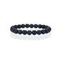 Cherry Tree Collection - Small, Medium, Large Sizes - Gemstone Beaded Bracelets For Women and Men - 8mm Round Beads - color: Black Agate Matte, size: Medium