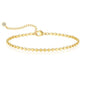 Kyerlyn 14K Gold Plated Handmade Dainty Dot Bracelet Cute Thin Everyday Bracelets for Women Men Size 6.5"+2" Extender - color: Bead:Gold