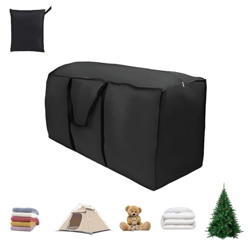 68" Waterproof Outdoor Cushion Storage Bag,Large Patio Furniture Cover with Zipper&Handles-Heavy Duty 68x30x20 Inch for Pillow,Christmas Tree,Table,Pool&Garden Outdoor Storage