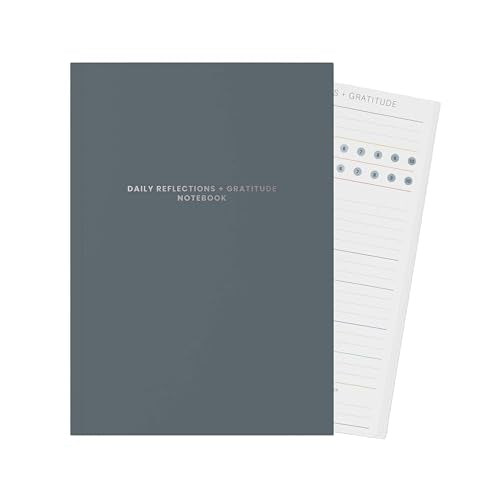 Evening Reflections & Gratitude Journal - Daily Mindfulness & Self-Care Notebook, A5 Lay-Flat Binding, Vegan Leatherette Cover, Bedtime Companion for Positive Intentions