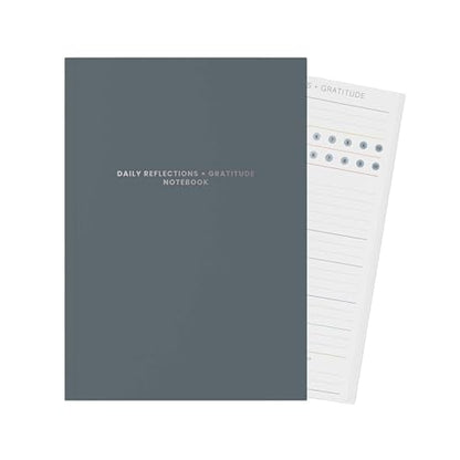 Evening Reflections & Gratitude Journal - Daily Mindfulness & Self-Care Notebook, A5 Lay-Flat Binding, Vegan Leatherette Cover, Bedtime Companion for Positive Intentions