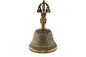 Small Hand Bell with Long Resonance, Cast Metal Alloy 280g — MADE IN INDIA — for Sound Healing Therapy, Yoga and Meditation, 2-YEAR WARRANTY - size: Small
