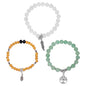 Mikovivi 3pcs Tree Beaded Bracelets for Women, Multilayer Chakra Stone Bracelets Anxiety Yoga Spiritual Crystal Bead Jewelry Gifts for Women Relax