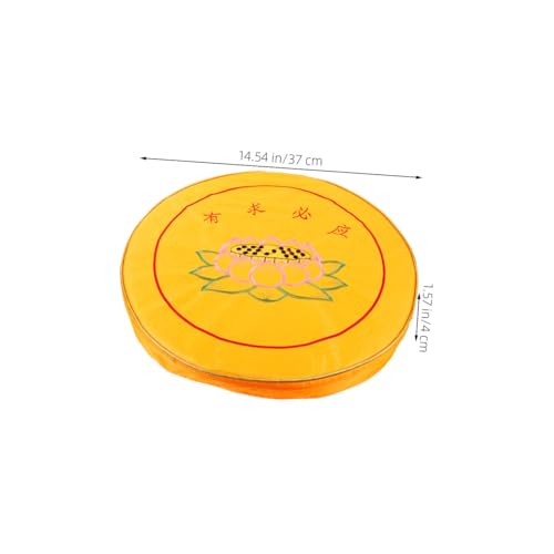 Alipis Cushion for Meditation Home Round Seat Mat Spiritual Room Decor Prayer Mat for Boys and Girls -Flower Printing
