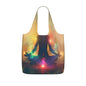 Yoga Meditation (5) For Foldable Shopping Bag, Washable Storage Tote For Work And Travel