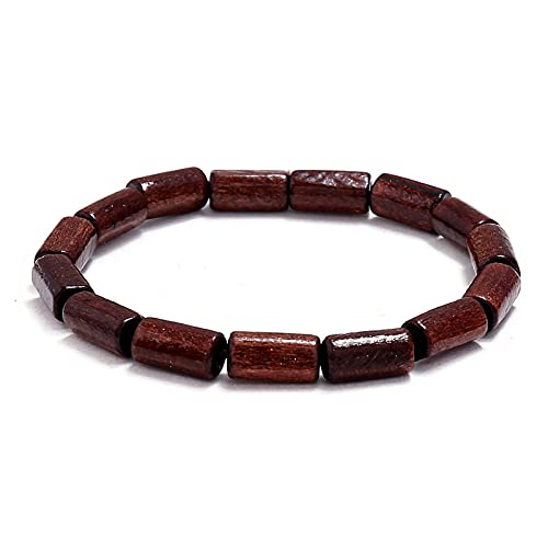 7/8/15Pcs Classic Natural Sandalwood Wooden Beaded Bracelet Set Vintage Elastic Round Strand Wood Tibetan Bracelet Set for Men Women Meditation Buddhist Mala Prayer Jewelry