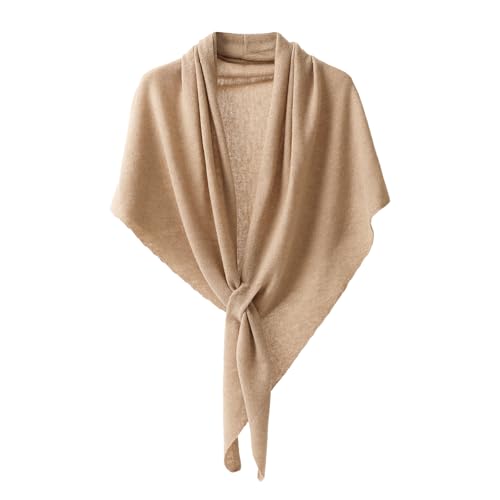 Cashmere Blend Shawl Wraps for Women,Cashmere Poncho Pashmina for Women Travel Scarf for All-Season with Gift Box - color: Camel