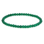 Keleny 4mm Natural Round Beads Gemstones Rock Crystal Stretch Bracelet 7 Inch Unisex - color: Dyed Green Agate