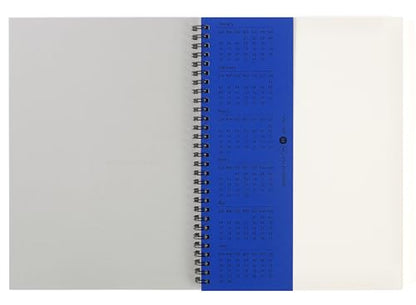 Blank Spiral Notebook 10.12 x 7.36 in (B5), 160 Pages Blank Paper, Notebook for Sketching, Writing & Study, Calendar Card Included (2025)(Iris) - color: Iris