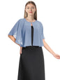 Chiffon Capelet Soft capes Shawls and Wraps for Evening Dress Wedding Cape 1920s shawl accessories for women - color: Dusty Blue