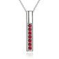 POPLYKE Chakra Necklace for Women 925 Sterling Silver Bar/Inifinity/Cross Necklace Mother Day Jewelry Gift for Women - style: July