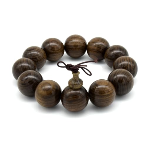 Zen Dear Unisex Burried Ebony Prayer Beads Buddha Buddhist Prayer Beads Meditation Mala Necklace Bracelet - style: 20mm 12 Beads