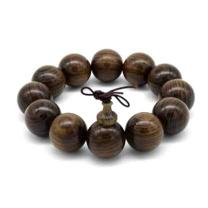 Zen Dear Unisex Burried Ebony Prayer Beads Buddha Buddhist Prayer Beads Meditation Mala Necklace Bracelet - style: 20mm 12 Beads