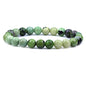 Amandastone Natural Gemstone 8mm Round Beads Stretch Bracelet 7 Inch - color: Australian Chrysoprase