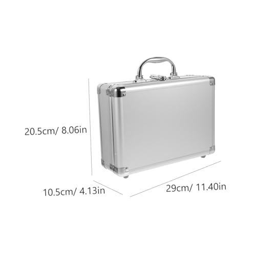 TEHAUX Aluminum Alloy Toolbox Sponge Insert Portable Hard Storage Case for Tools and Equipment Outdoor Carrying for Home and Travel Use