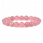 Justinstones Gemstone Crystals Chakra Beads Bracelet Crystal Healing 10mm Round Stretchable Bracelet for Her Gift - color: Madagascar Rose Quartz