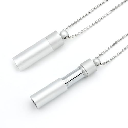 528 Hz Meditation Necklace Breathing Frequency Sound Healing Device by Adjusting The Breathing for Anxiety & Stress Relief Mindfulness (Silver) - color: Silver