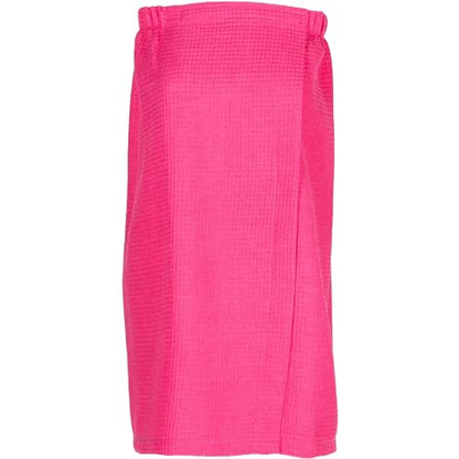 Women's Waffle Weave Spa Wrap - Lightweight, Breathable, One-Size-Fits-Most (29" Long) - color: Hot Pink