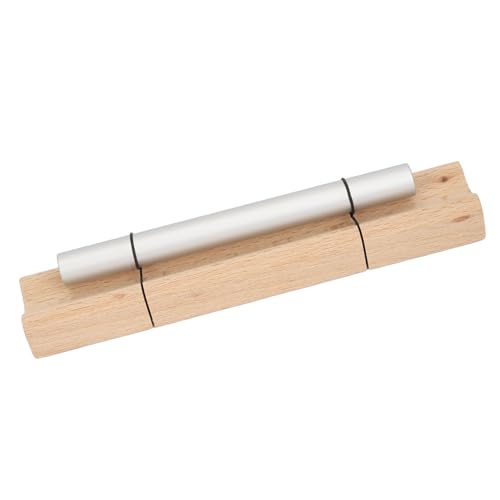 Single Tone Energy Chime for Mindfulness Meditation, Wooden Hand Chime with Mallet, Cherry Wood and Aluminum Alloy Healing Bell for Yoga Prayer Stress Relief (Moon Shaped) - size: Moon Shaped