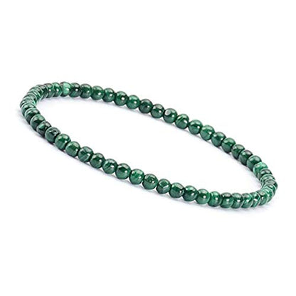 KIKILA 4mm Mini Gemstone Energy Bracelets Crushed Stone Beaded Bracelet Natural Stone Charm Beaded Small Couples Bracelets for Women