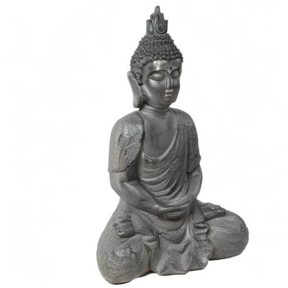 LuxenHome Large Buddha Statue Outdoor and Indoor, 22" Fiber Stone Meditating Buddhas Garden Statues Outdoor, Zen Buddha Garden Sculptures & Statues, Outdoor Statues for Patio, Backyard Deck