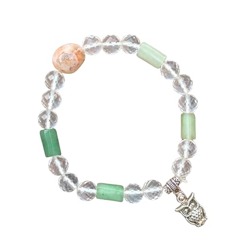 The Alchemist's Arcanum Adjustable Beaded Wrist Accessory for Men and Women, Stretch Fit Stone Bead Jewelry for Daily Wear and Gifting - color: Natural Green Aventurine