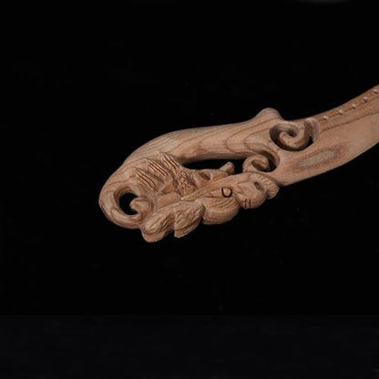 Antique Kendo, Wooden Statue Decoration, Zen Meditation, Tree Sculpture Decoration, Living Room, Spa or Yoga Studio, Centerpiece Decoration, Book, Living Room, Bedroom Decor