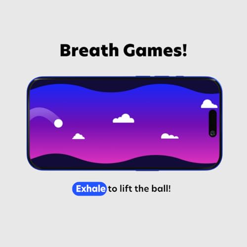 Moksha O₁ | Gamified Breathwork Tool | Smart Meditation Device | iOS Only | Mindfulness Tool for Immediate Calm and Instant Anxiety Relief | Sleep Aid Device (Moon) - color: Moon