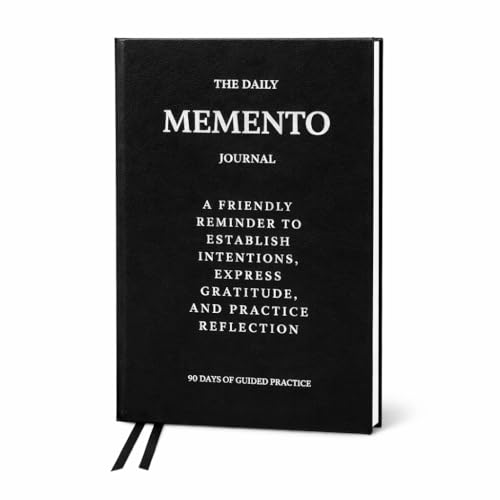 The Daily Memento Journal - 90 Day Guided Gratitude & Reflection Journal for Self Care, Mindfulness, Habit Tracking, and Personal Growth for Men & Women - THE SERENDIPITY WAY (Black) - color: Black