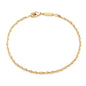 MEVECCO Gold Rope Chain Bracelets,14K Gold Plated Handmade Cute Thin Dainty Bracelet for Women