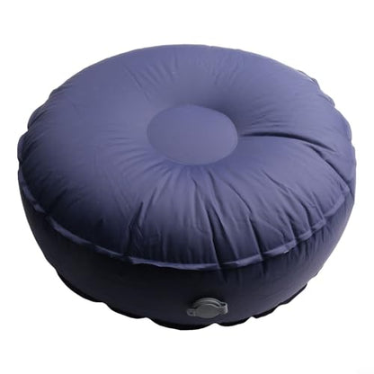 Inflatable Yoga Cushion, Portable Meditation Seat, 40D Nylon, Wear-Resisting, Quick Inflate Valve, 16x16x6 Inch, for Yoga, Fitness, Travel, Camping, (Dark blue) - color: Dark blue