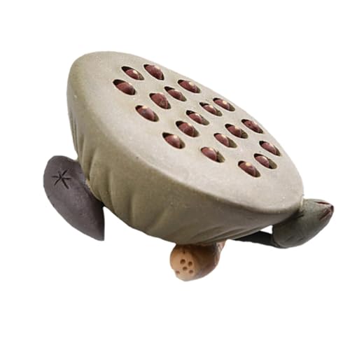 STOBAZA 1pc Lotus Seedpod Decorative Tablepiece for Home Unique Antique-Style Sculpture for Living Room Bedroom Fine Craftsmanship Green Zisha Clay