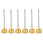 PATIKIL 6 Pcs Wind Chime, Hanging Bells Temple Bells Retro Outdoor Hanging Metal Chinese Wind Chime Round for Outside Garden Camping, Gold Brown - color: Gold Brown