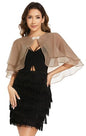 Women's Sheer Tencel Shawls and Wraps for Evening Dresses Soft Wedding Cape Lightweight Bridesmaid Scarves Cover Up - color: Deep Camel
