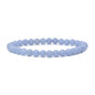 Justinstones Gem Semi Precious Gemstone 6mm Round Beads Stretch Bracelet 6.5 Inch - color: Angelite