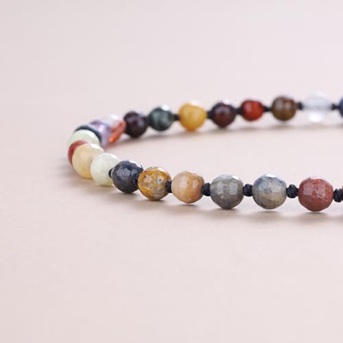 COAI 6mm Handmade Prayer Necklace 108 Mala Beads Stone Beaded Necklace