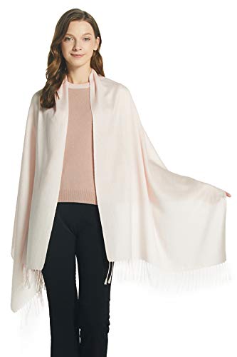 EURKEA Women's Scarf Pashmina Silky Soft Shawls Wraps Stole for Evening, Wedding and Gift - color: Soft Pink