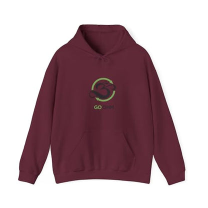 Yoga-Inspired Go Ohm Hoodie | Cozy Sweatshirt for Meditation, Unisex Gift, Self-Care, Spiritual Practice, Zen Clothing - color: Maroon, size: Medium