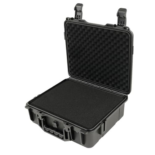 Portable Hard Case - Waterproof Carrying Case,with DIY Foam,Medium,12.8 * 11.6 * 4.7 inch - size: Medium