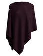 PULI Women's Versatile Knitted Shawls Scarf Poncho Sweater with Buttons Lightweight Spring Summer Fall Wraps - color: A-burgundy