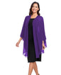 TONGFANTFL Shawls Wraps for Evening Wedding Party Chiffon Scarf Soft Bridal Wraps Wedding Guest Shawl Coverage - color: Purple