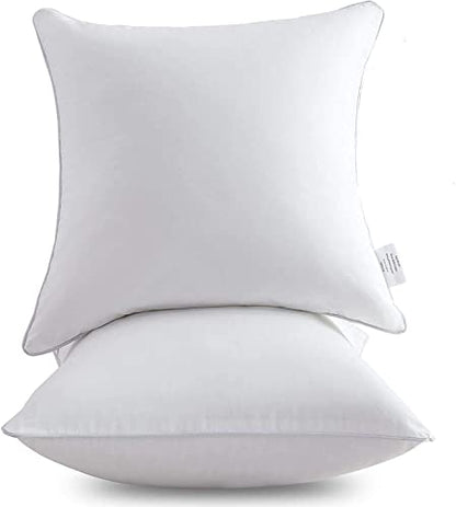 Oubonun 26 x 26 Pillow Inserts - Set of 2 - 100% Cotton Cover - 26 Inch Square - Decorative Pillow Inserts - White - style: 26x26 Inch (Pack of 2)