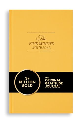 Intelligent Change The Five Minute Journal, Original Daily Gratitude Journal 2025, Manifestation Journal for Mindfulness, Undated Daily Journal with Gold Foiling, Plastic-Free, Yellow - color: Sunshine Yellow