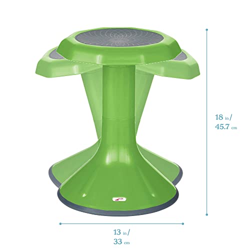 ECR4Kids ACE Active Core Engagement Wobble Stool, 18-Inch Seat Height, Flexible Seating, Grassy Green - color: Grassy Green